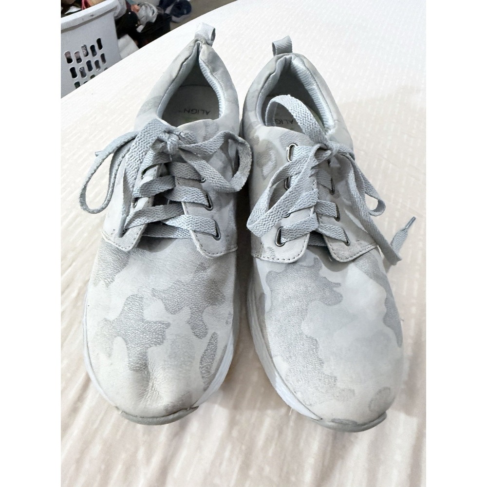 Align Velocity Camouflage Sporty Sneakers Womens 10 M Gray Leather NM0001908